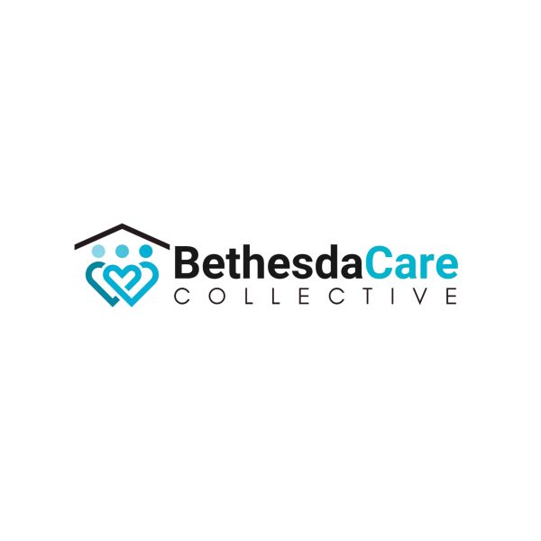 Logo of Bethesda Care Collective featuring people and heart under a roof.