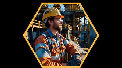 Construction worker in safety gear looking thoughtfully at a site.