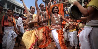 Odissi dancers at a festival in Odisha