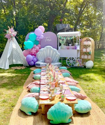 Boho mermaid picnic party