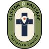 Logo of Clifton &amp; Palisade Christian Church with a cross and heart symbol.