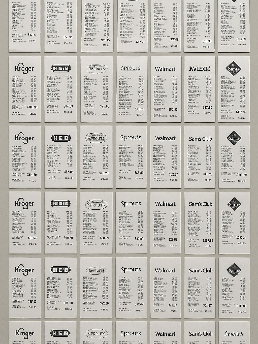 Need a receipt? Wanna build funds in your account? Choose which store receipt to purchase.