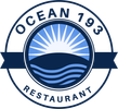 Logo of Ocean18's Restaurant featuring a rising sun over waves.