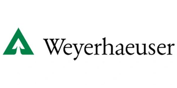 Weyerhaeuser company logo with green tree symbol.