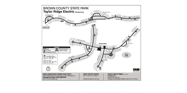 BROWN COUNTY STATE PARK
Taylor Ridge Electric Wooded Area  Map