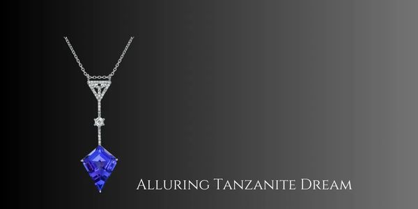 custom jewelry tanzanite platinum necklace: 8.78-carat gem, diamond accents, timeless luxury. 