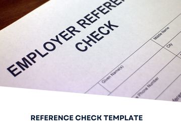 Template for conducting reference checks.