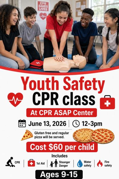 Kids learning CPR in a youth safety class at CPR ASAP Center.