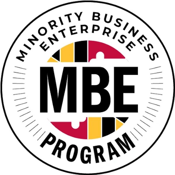 Logo for Minority Business Enterprise Program with MBE initials.