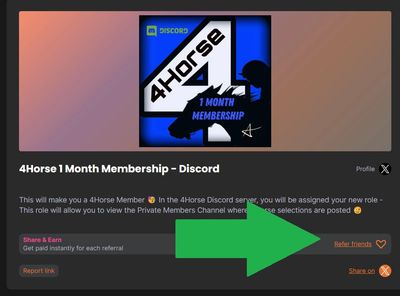 Share & Earn referral link
