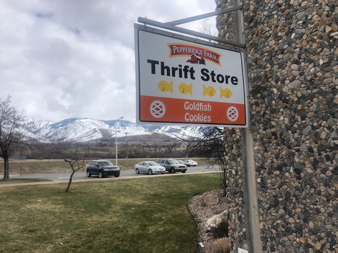 The Rocky Mountains provide a dramatic backdrop for the Richmond, Utah Pepperidge Farm 