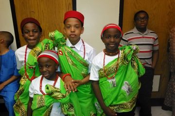 Ngor-Okpala boys showing their cultural attire.