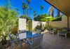 Courtyard patio with desert landscaping, LED lighting and automatic sprinklers