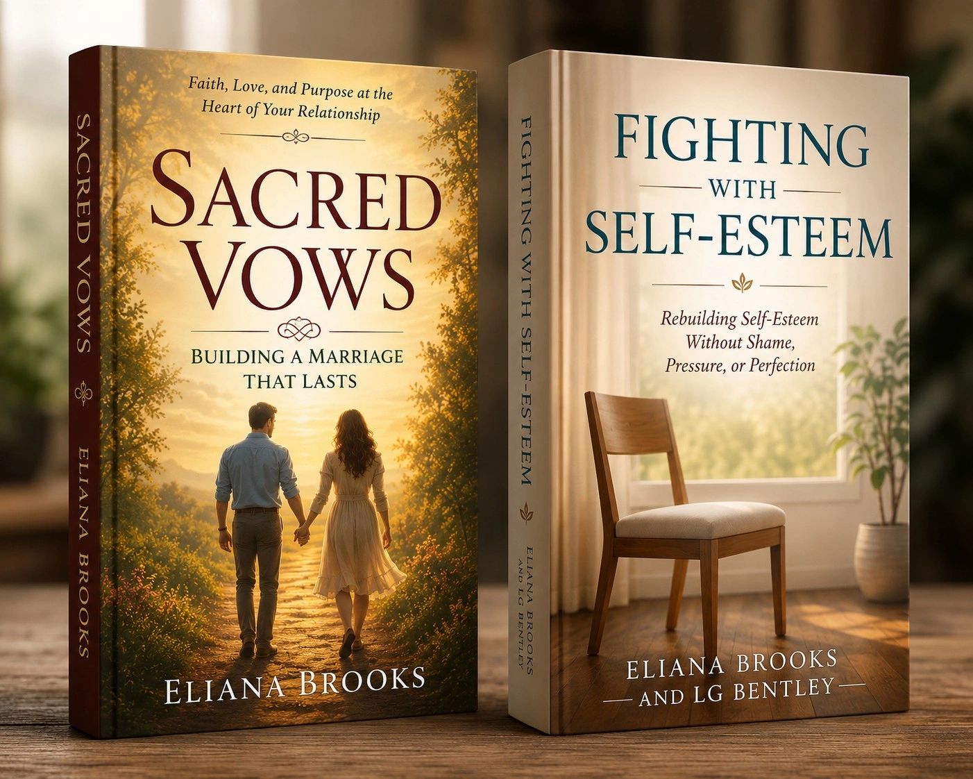 Two self-help books on relationships and self-esteem by Eliana Brooks.