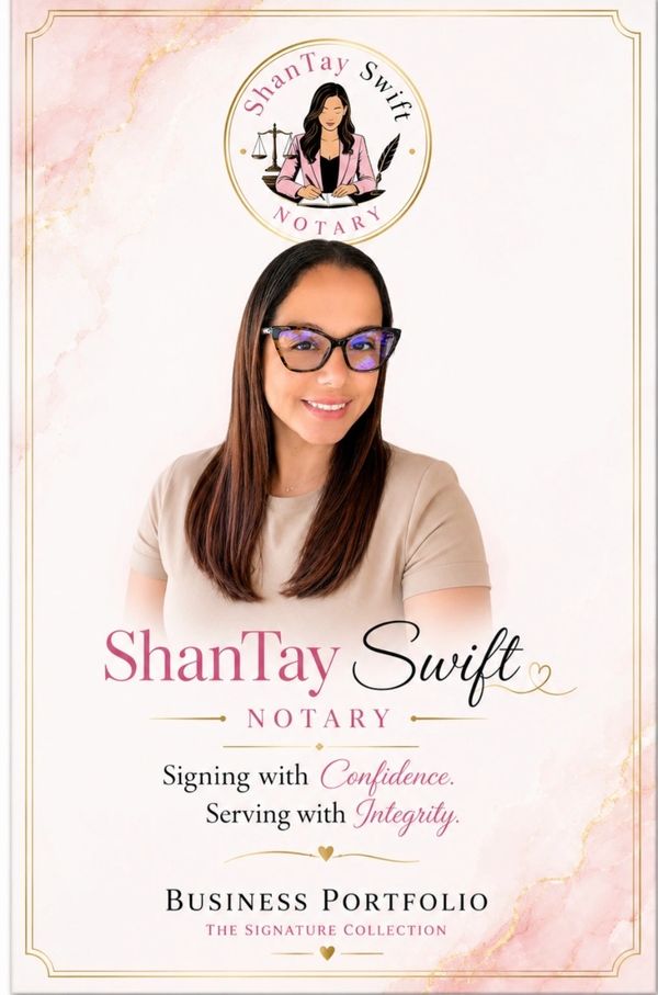 Portrait of ShanTay Swift, a notary with confidence and integrity.