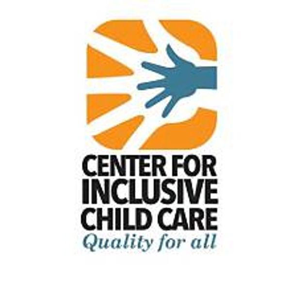 Logo for Center for Inclusive Child Care with a hand and sun rays.