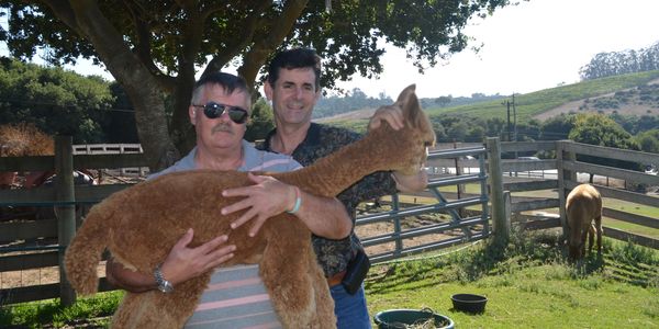 Mr Rodda with his namesake, Vic Rodda