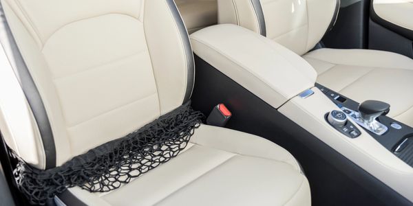 How the seat caddy collapses out of the way for passenger use of the seat