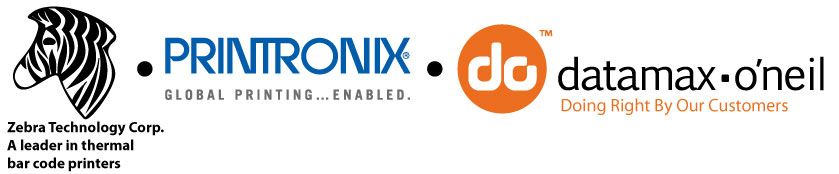 Zebra, Printronix, Datamax thermal printer logo