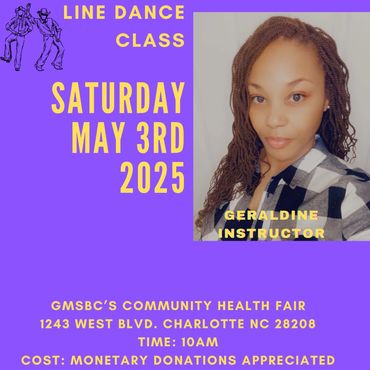 Line Dance Class for GMSBC's Community Health Fair. Line Dances included Boots on the Ground, Cowboi