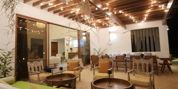 Outdoor Terrace at night