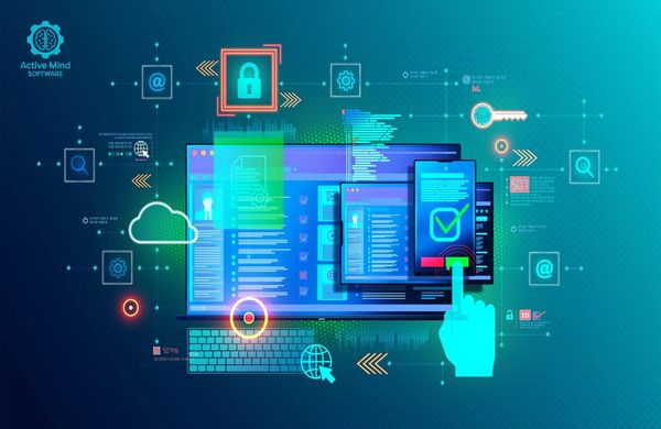 Siber güvenlik ve veri koruma önlemleriyle geliştirilmiş, bulut (cloud) tabanlı modern yazılım çözümleri.