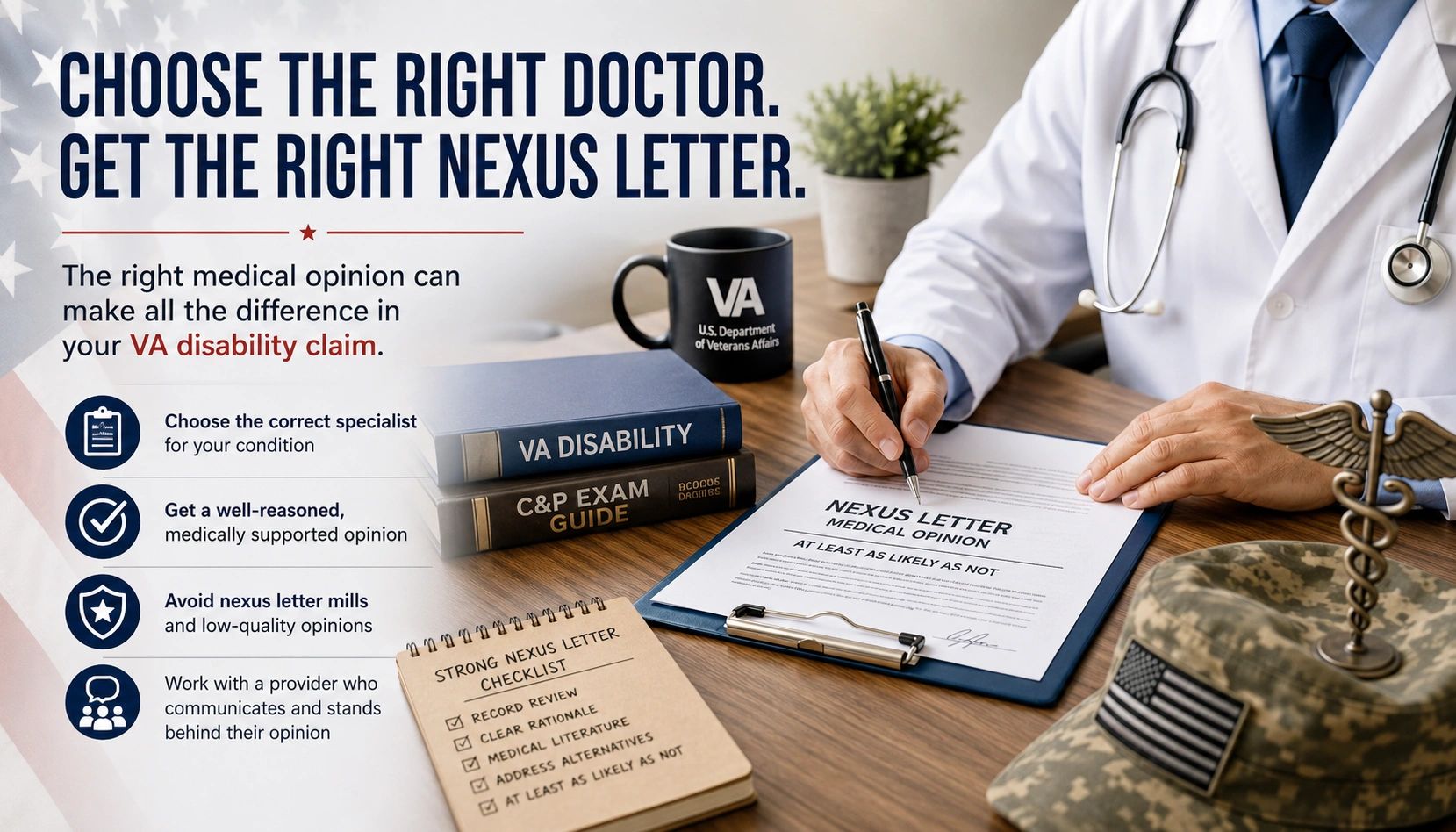 How to Pick the Correct Doctor to Write a Veteran’s Nexus Letter