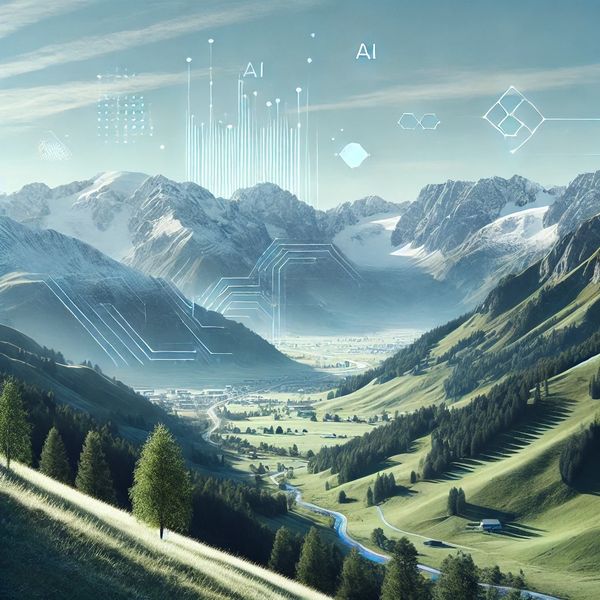 Tiroler Berge mit KI Bestandteilen 