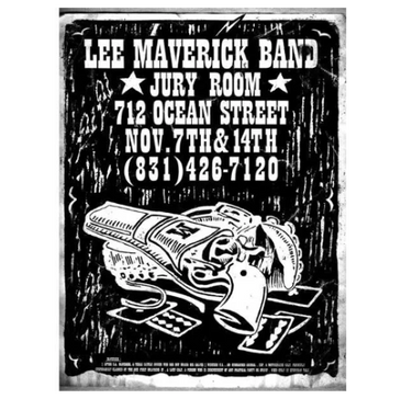Poster for a band, designed by  graphic artist Lee Maverick.