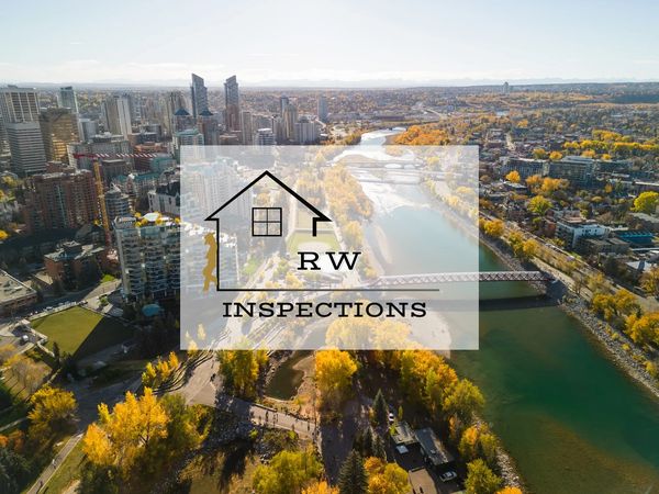 City of Calgary skyline with Roof Wranglers Logo