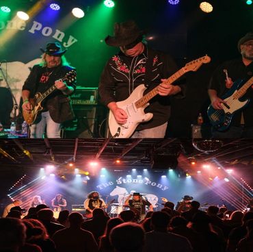 Band performing on stage at The Stone Pony.