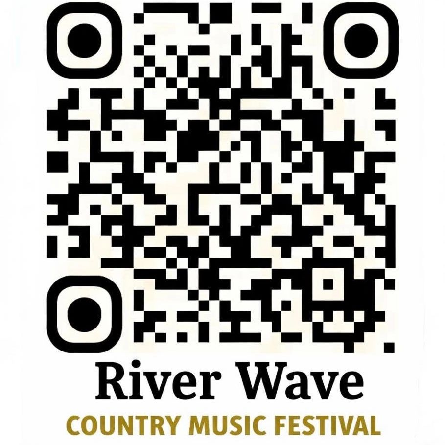 QR code for River Wave Country Music Festival.