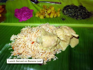 Southern India Food - Photos - Lunch Served on Banana Leaf