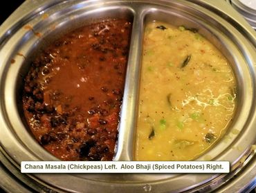 Southern Indian Food - Photos - Chana Masala and Aloo Bhaji
