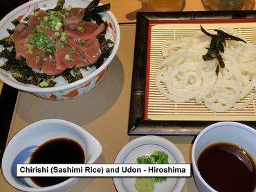 Photos of Meals in Japan - Chirishi and Udon