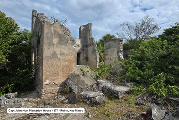 Southwest Florida History Photos - Capt John Horr Plantation House, Key Marco, 1877, Ruins