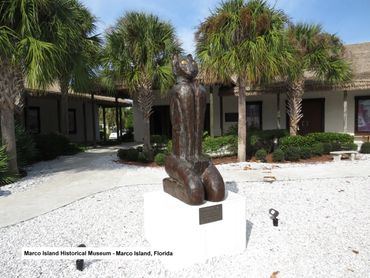 Southwest Florida History Photos - Marco Island Historical Museum - Key Marco Cat Statue