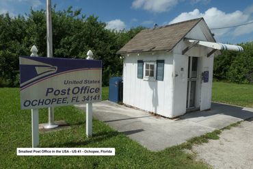 Southwest Florida History Photos - Smallest Post Office in the USA - Ochopee, Florida