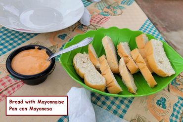 Cuban Food Photos - Bread and Mayonnaise
