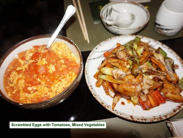 Macau Food - Photos - Scrambled Eggs with Tomatoes, Mixed Vegetables