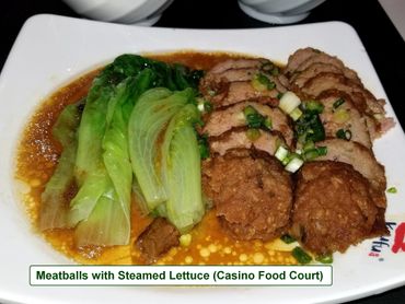 Macau Food - Photos - Meatballs with Steamed Lettuce