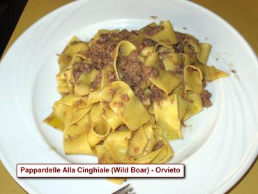 Italy Food Photos - Pappardelle alla Cinghala (Wild Boar) - Orvieto