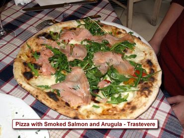 Italy Food Photos - Pizza with Smoked Salmon - Trastevere