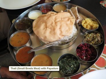 Southern Indian Food - Photos - Thali with Papadum