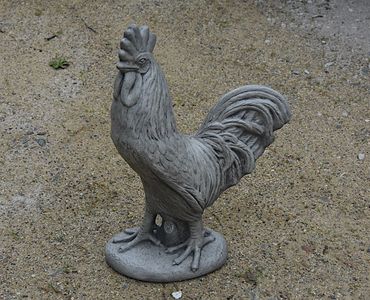 Stone Garden Accent Pieces by Massarelli.  Rooster