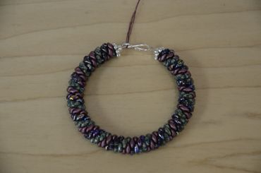 Super Duo Spiral Bracelet using seed beads  