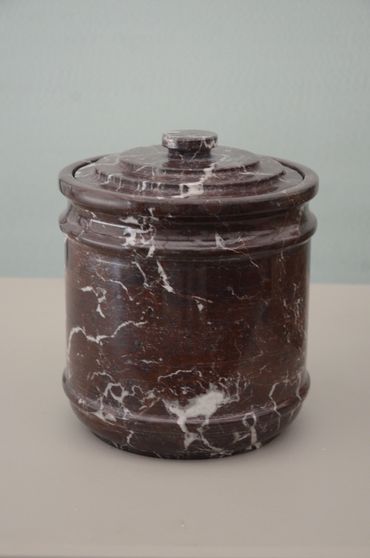 Red Zebra Jasper Jar with Lid