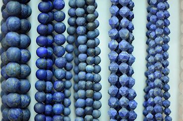 Lapis Beads and Matte Lapis Beads.  Round, Star Cut, Rectangles, Ovals
