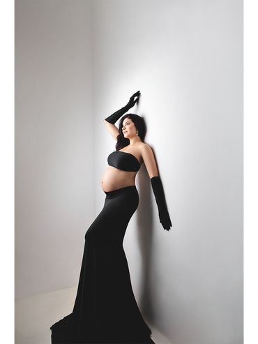 Ensaio gestante fashion em estudio em belo horizonte
