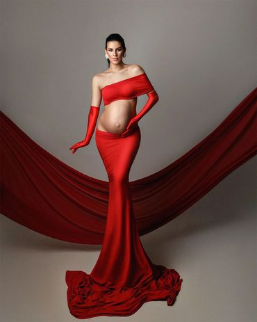 Ensaio gestante fashion em estudio em belo horizonte